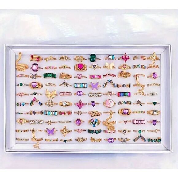 4 Sparkling rhinestone ring - Picture 5 of 8